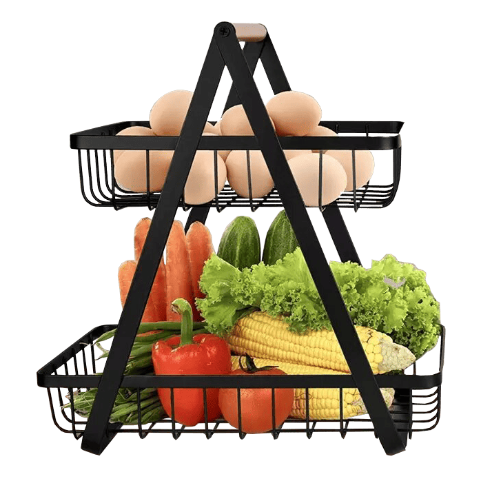Canasto Organizador de frutas y verduras 2 niveles - HEPA
